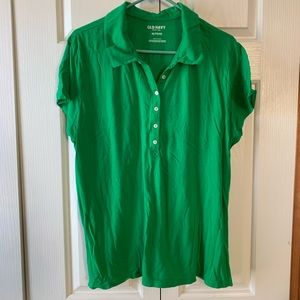 Old Navy green collared top. XXL